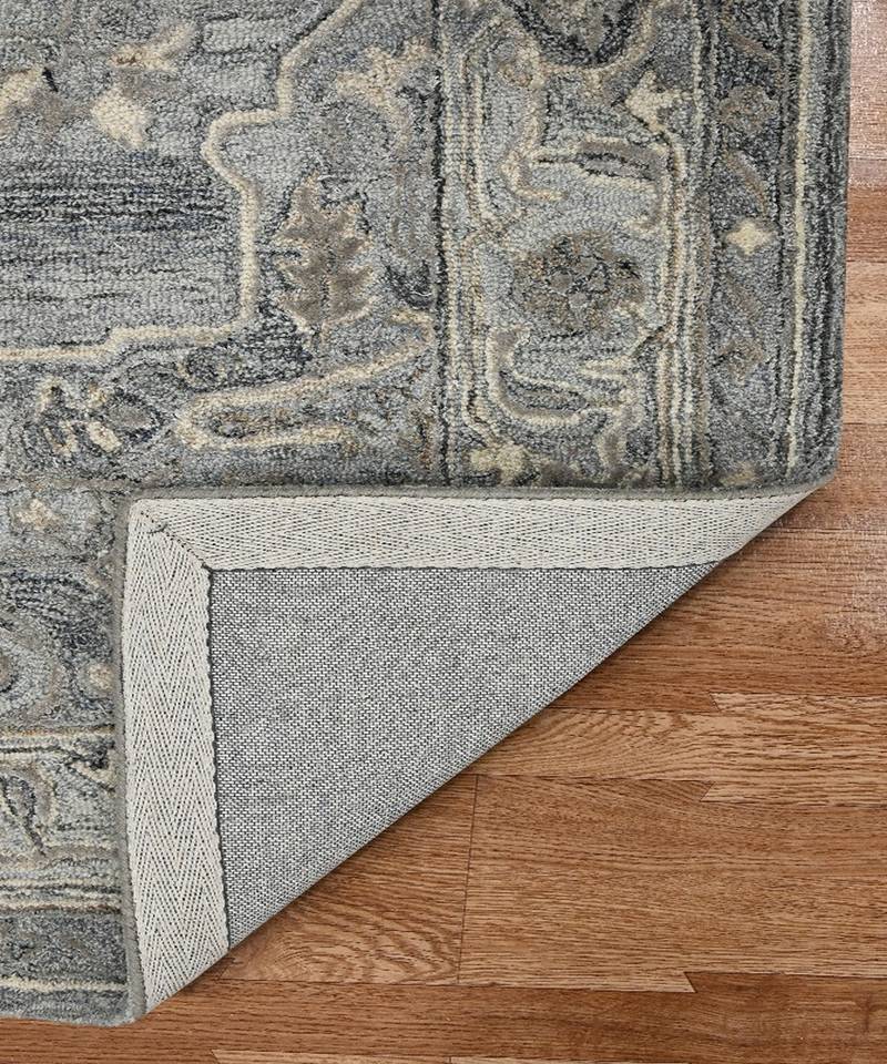 Gray Woolviscose Vestige 8X10 Feet  Hand-Tufted by Saraswati Global