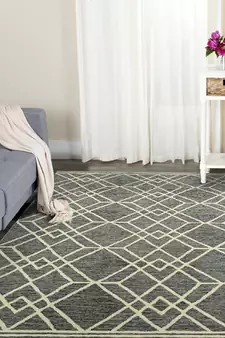 Gray Woolcotton Vista 4x6 Feet  Hand-Tufted by Saraswati Global