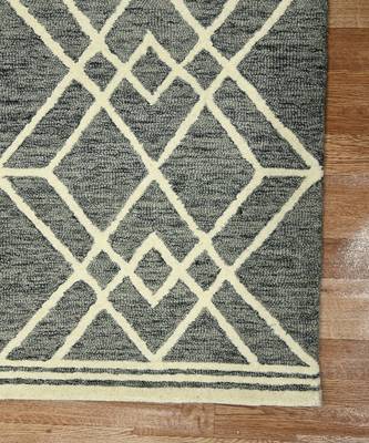 Gray Woolcotton Vista 4x6 Feet  Hand-Tufted by Saraswati Global 4