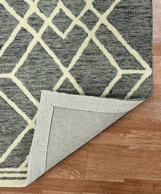 Gray Woolcotton Vista 5x8 Feet  Hand-Tufted by Saraswati Global 2