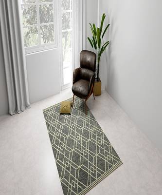 Gray Woolcotton Vista 5x8 Feet  Hand-Tufted by Saraswati Global 1