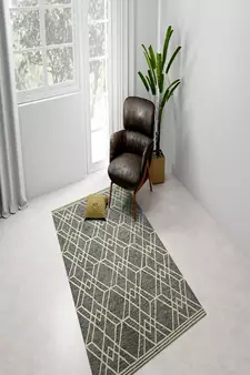 Gray Woolcotton Vista 5x8 Feet  Hand-Tufted by Saraswati Global