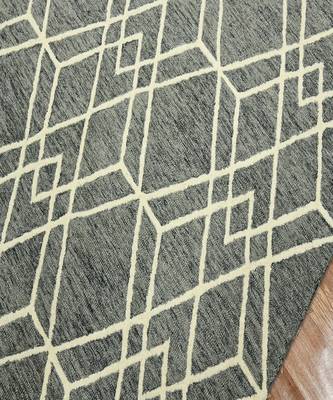 Gray Woolcotton Vista 8X10 Feet  Hand-Tufted by Saraswati Global 4