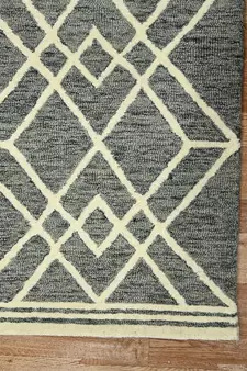 Gray Woolcotton Vista 8X10 Feet  Hand-Tufted by Saraswati Global