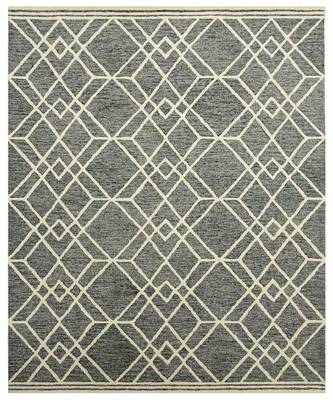 Gray Woolcotton Vista 8X10 Feet  Hand-Tufted by Saraswati Global 7