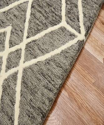 Khaki Woolcotton Vista 5x8 Feet  Hand-Tufted by Saraswati Global 5