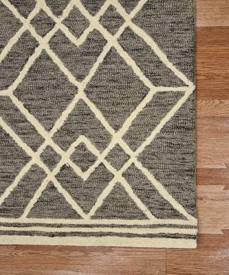 Khaki Woolcotton Vista 5x8 Feet  Hand-Tufted by Saraswati Global 6