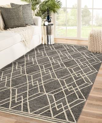 Khaki Woolcotton Vista 5x8 Feet  Hand-Tufted by Saraswati Global 1