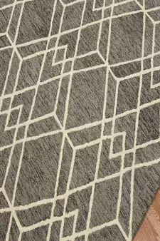 Khaki Woolcotton Vista 8X10 Feet  Hand-Tufted by Saraswati Global