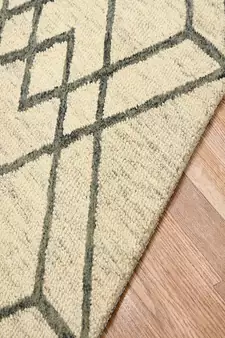 Ivory Woolcotton Vista 4x6 Feet  Hand-Tufted by Saraswati Global