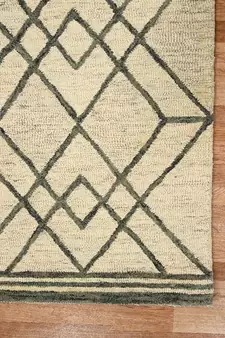 Ivory Woolcotton Vista 4x6 Feet  Hand-Tufted by Saraswati Global