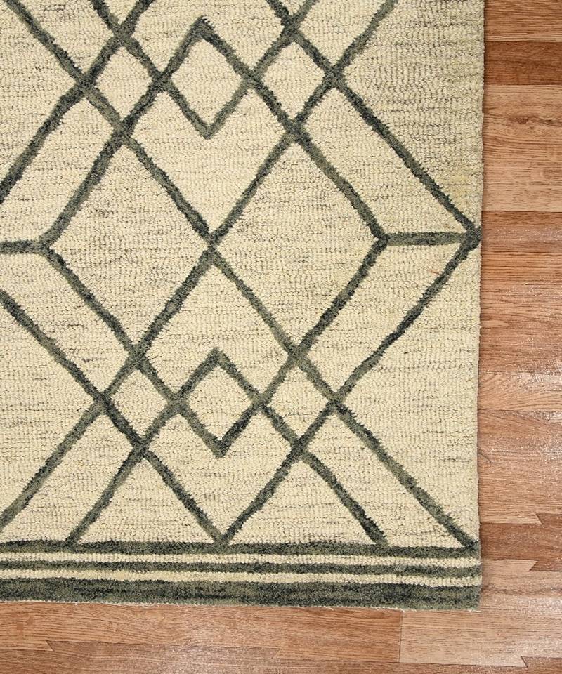 Ivory Woolcotton Vista 4x6 Feet  Hand-Tufted by Saraswati Global