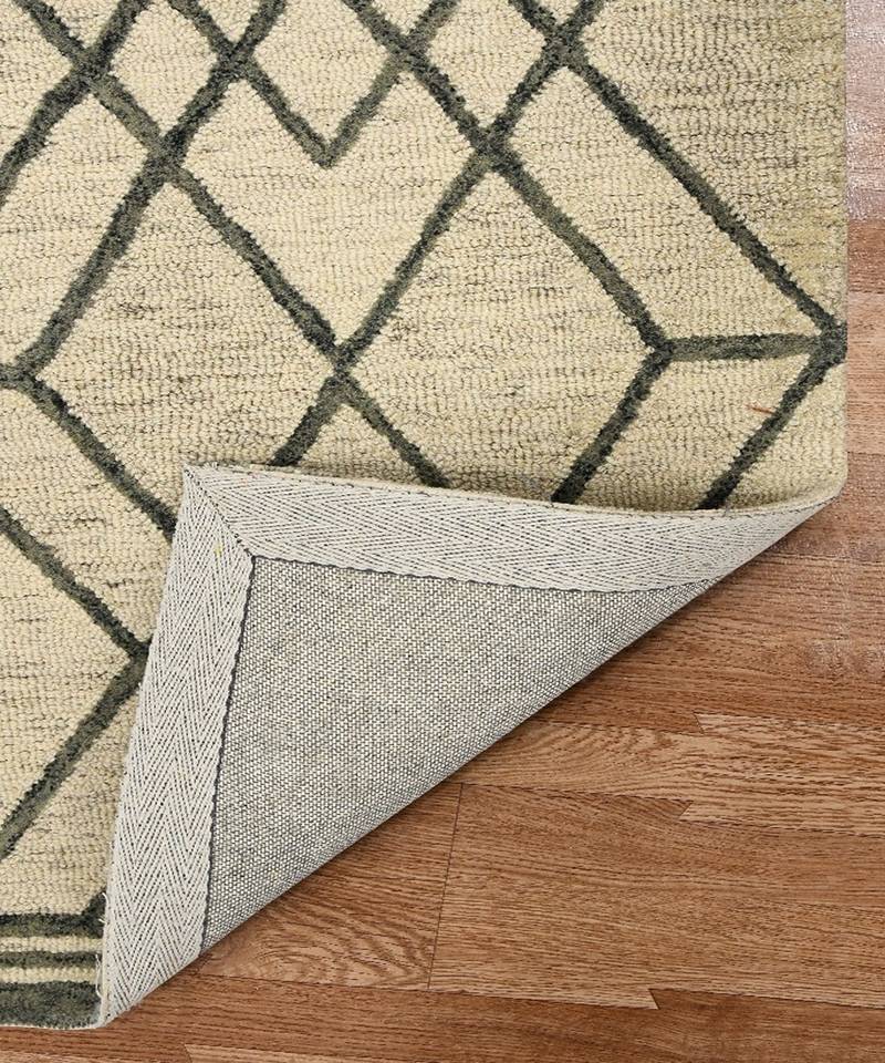 Ivory Woolcotton Vista 4x6 Feet  Hand-Tufted by Saraswati Global