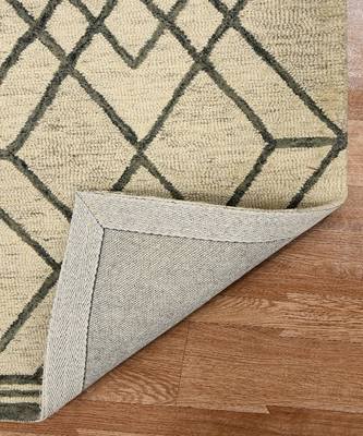 Ivory Woolcotton Vista 5x8 Feet  Hand-Tufted by Saraswati Global 2