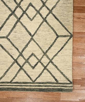 Ivory Woolcotton Vista 5x8 Feet  Hand-Tufted by Saraswati Global 6