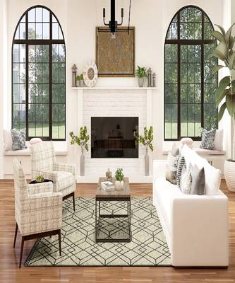 Ivory Woolcotton Vista 8X10 Feet  Hand-Tufted by Saraswati Global 1