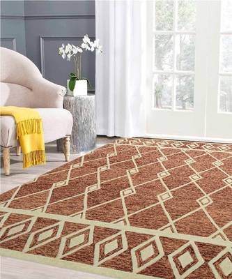 Rust Woolcotton Vista 4x6 Feet  Hand-Tufted by Saraswati Global 1