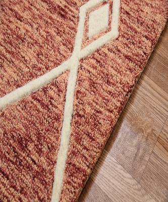 Rust Woolcotton Vista 4x6 Feet  Hand-Tufted by Saraswati Global 3