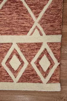 Rust Woolcotton Vista 4x6 Feet  Hand-Tufted by Saraswati Global