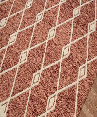 Rust Woolcotton Vista 5x8 Feet  Hand-Tufted by Saraswati Global 4