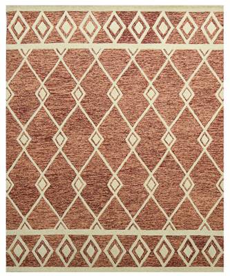 Rust Woolcotton Vista 5x8 Feet  Hand-Tufted by Saraswati Global 7