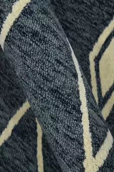 Navy Woolcotton Vista 4x6 Feet  Hand-Tufted by Saraswati Global