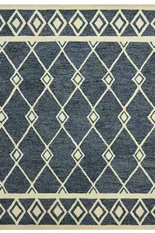 Navy Woolcotton Vista 4x6 Feet  Hand-Tufted by Saraswati Global
