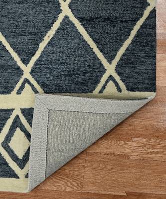 Navy Woolcotton Vista 5x8 Feet  Hand-Tufted by Saraswati Global 2
