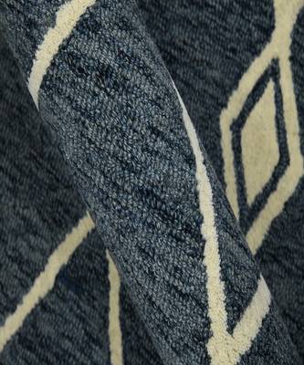 Navy Woolcotton Vista 8X10 Feet  Hand-Tufted by Saraswati Global 3