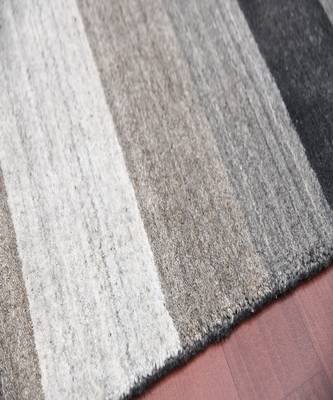 Charcoal Blended  Wool Blend 3X5 Feet  Hand-Woven by Saraswati Global 4