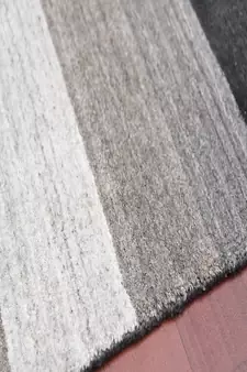 Charcoal Blended  Wool Blend 3X5 Feet  Hand-Woven by Saraswati Global