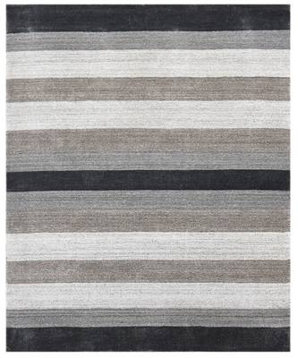 Charcoal Blended  Wool Blend 4X6 Feet  Hand-Woven by Saraswati Global 6
