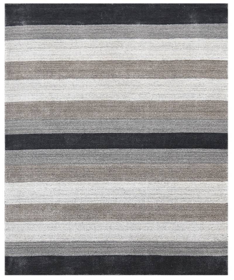 Charcoal Blended  Wool Blend 4X6 Feet  Hand-Woven by Saraswati Global