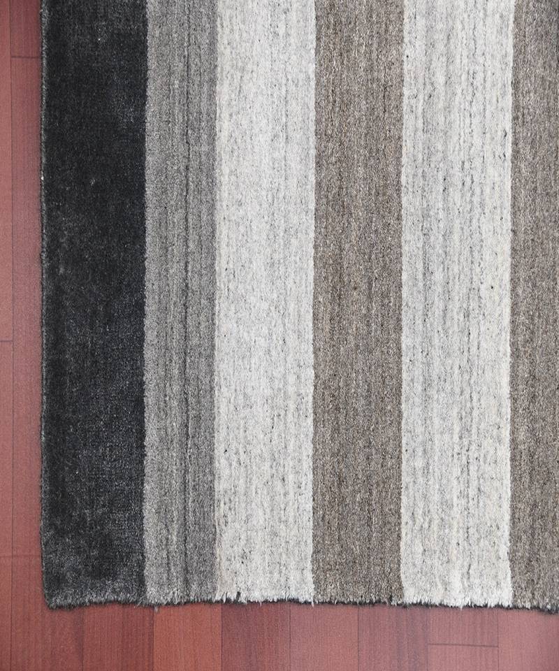 Charcoal Blended  Wool Blend 4X6 Feet  Hand-Woven by Saraswati Global