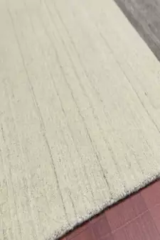 Ivory Blended  Wool Blend 3X5 Feet  Hand-Woven by Saraswati Global