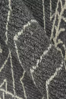 DARK GRAY Wool BERLIN 5X8 Feet  Hand-Woven by Saraswati Global