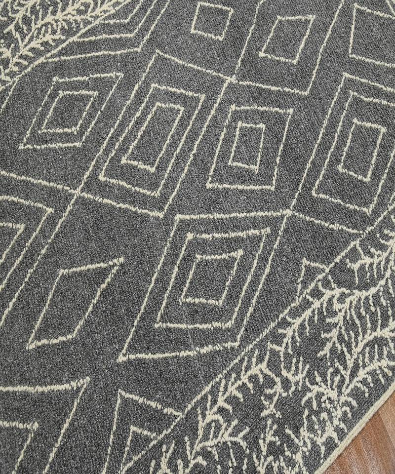 DARK GRAY Wool BERLIN 5X8 Feet  Hand-Woven by Saraswati Global