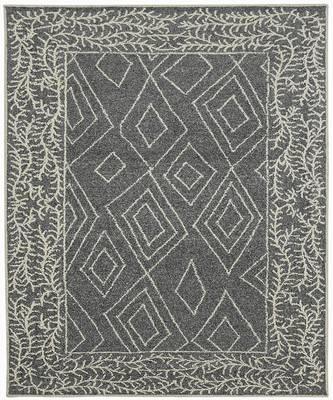 DARK GRAY Wool BERLIN 5X8 Feet  Hand-Woven by Saraswati Global 7