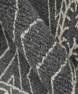 DARK GRAY Wool BERLIN 8X10 Feet  Hand-Woven by Saraswati Global 3