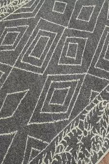 DARK GRAY Wool BERLIN 8X10 Feet  Hand-Woven by Saraswati Global