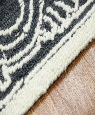 CHARCOAL Wool BERLIN 5X8 Feet  Hand-Woven by Saraswati Global 5