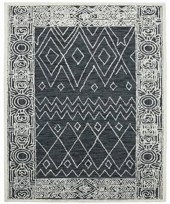 CHARCOAL Wool BERLIN 5X8 Feet  Hand-Woven by Saraswati Global 7