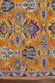 ORANGE Wool BOHO 5X8 Feet  Hand-Tufted by Saraswati Global