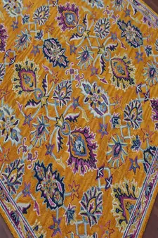ORANGE Wool BOHO 5X8 Feet  Hand-Tufted by Saraswati Global