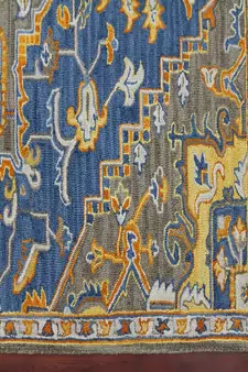 PASTEL BLUE Wool BOHO 5X8 Feet  Hand-Tufted by Saraswati Global