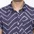 Blue printed chiffon mens-casual-shirts