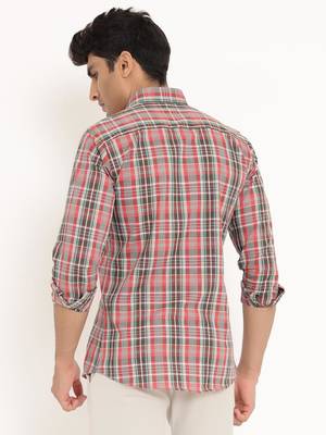 Green printed cotton mens-casual-shirts 4