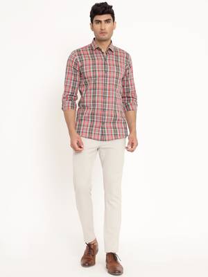 Green printed cotton mens-casual-shirts 5