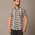 Black printed cotton mens-casual-shirts