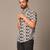 Black printed cotton mens-casual-shirts